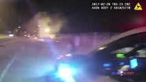 Polícias colocam vida em risco para salvar homem em carro em chamas