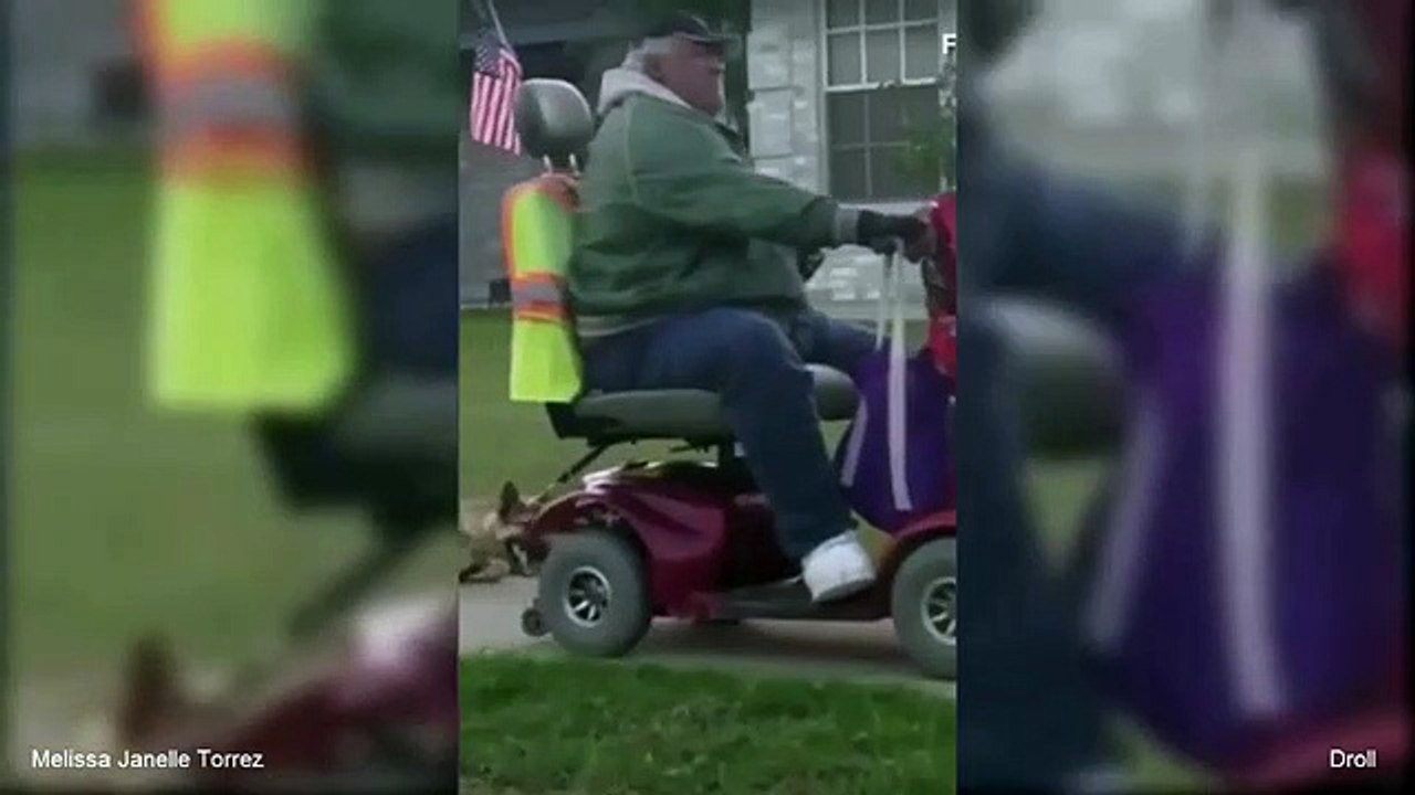 Foi filmado a arrastar cão preso a uma scooter. Agora foi detido