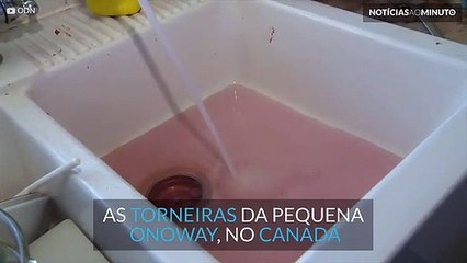 Derrame químico deixa a água rosa numa cidade do Canadá