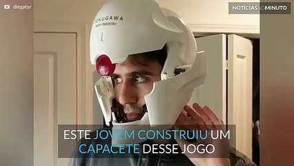 Jovem constrói capacete motorizado do videojogo Metal Gear Solid