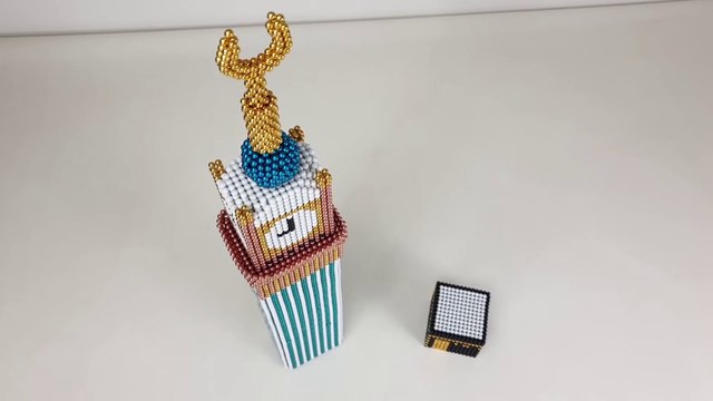 Makkah Royal Clock Tower out of Magnetic Balls Magnetic Games.