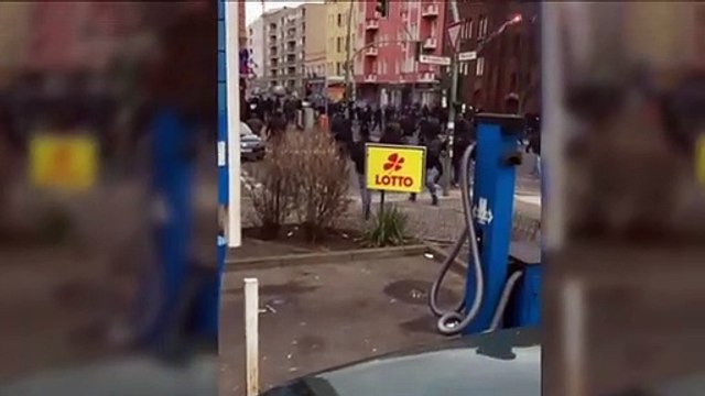 Ruas de Berlim viram palco de guerra entre adeptos de Hertha e Eintracht