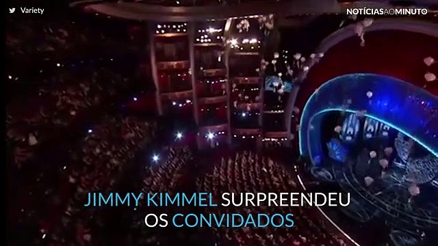 Choveu doces nos Óscares, e a culpa foi de Jimmy Kimmel