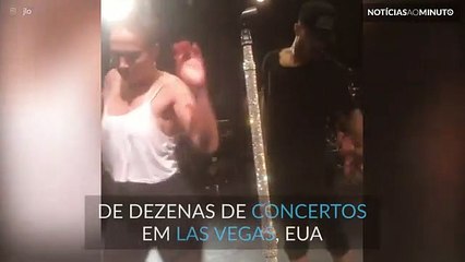 Jennifer Lopez partilha um pouco do ensaio para o concerto de hoje
