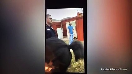 Polícia branco do suspenso 10 dias por derrrubar mulher negra e filha