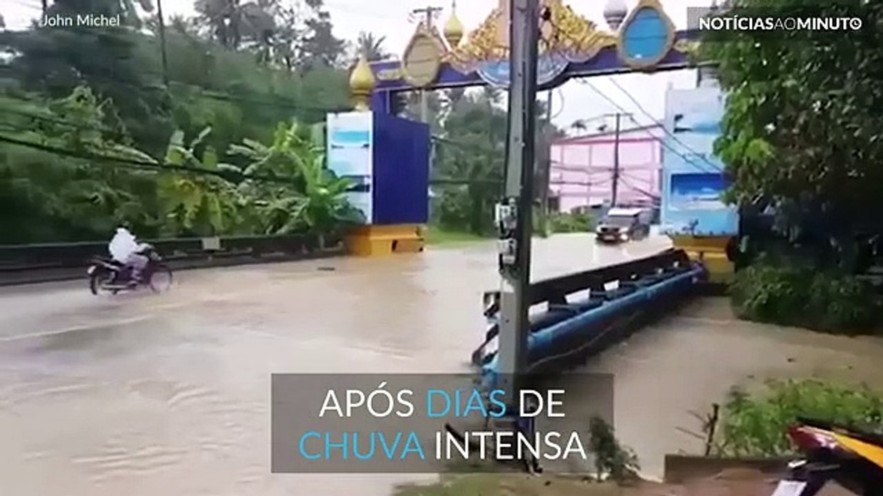 Cheias atingem Tailândia meridional com gravidade