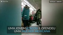 Mulher tem ataque de fúria e ataca mexicana no metrô