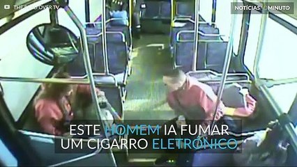 Cigarro eletrónico explode em autocarro
