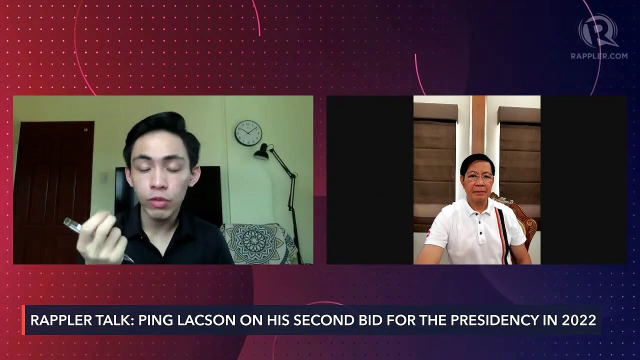 Rappler Talk: Ping Lacson on his second bid for the presidency in 2022