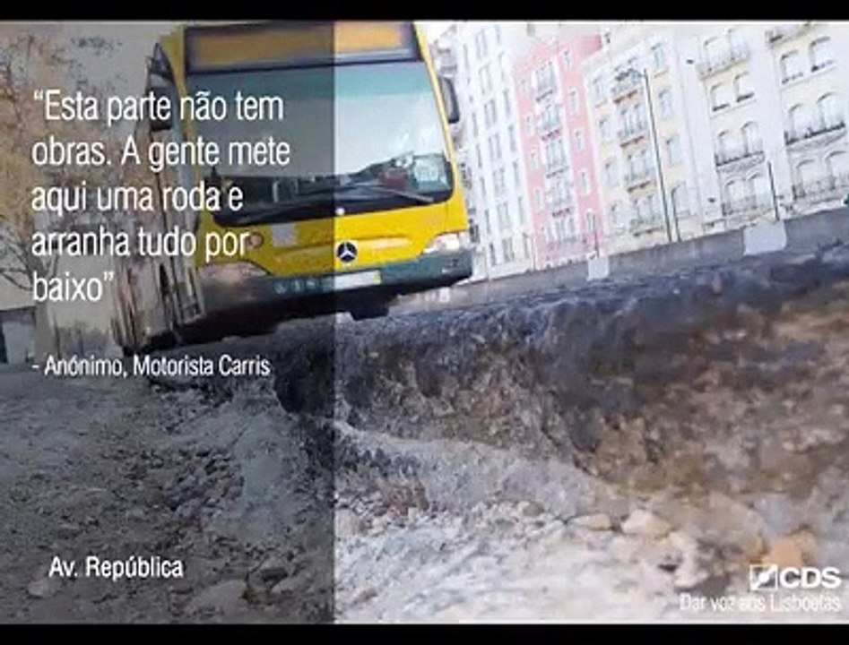 Cristas volta à carga com vídeo com críticas dos lisboetas às obras