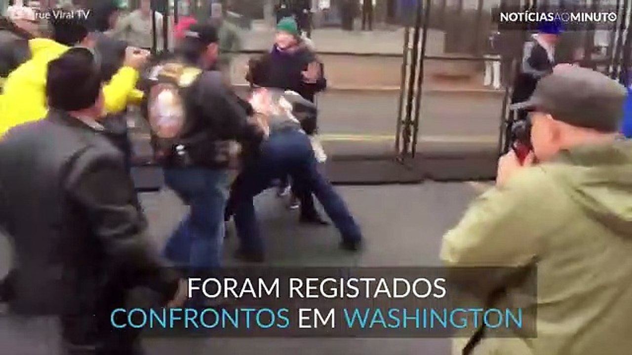 Confrontos entre apoiantes de Trump e protestantes