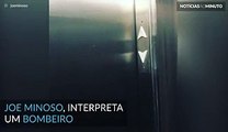 Ator que interpreta bombeiro numa série de TV fica preso em elevador e é resgatado por bombeiros