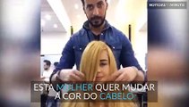 Cabeleireiro utitiza Nutella e Leite condensado para pintar cabelo