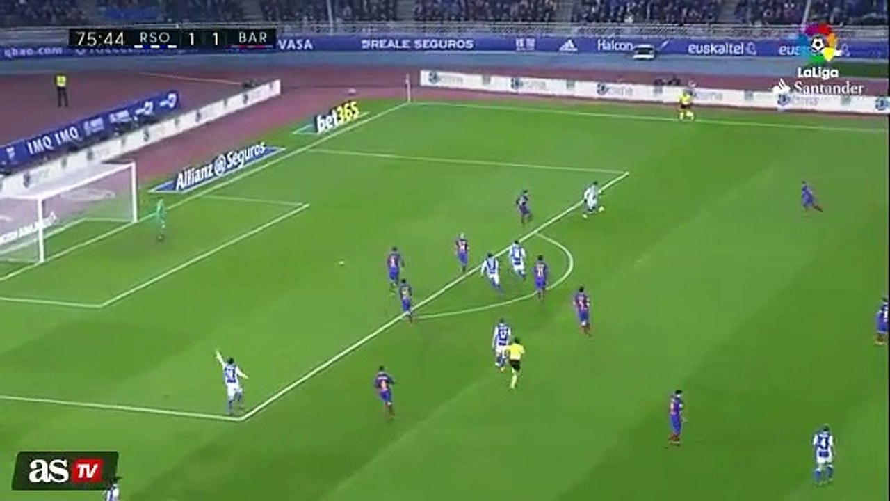 Golo anulado no Real Sociedad-Barcelona 3
