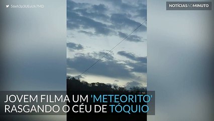 Adolescente filma 'meteorito' após terramoto no Japão