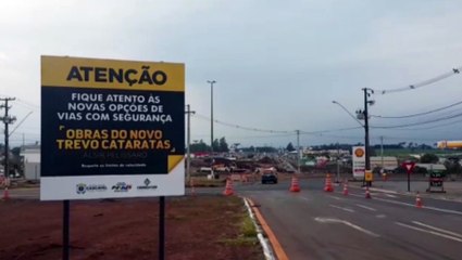 Sexta-feira inicia com movimento muito tranquilo no Trevo Cataratas, em Cascavel
