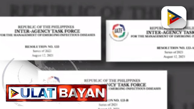 Laguna, Iloilo City at CDO, isasailalim sa MECQ simula Agosto 16-31; NCR at Bataan, mananatili sa ECQ; Travel restrictions sa 10 bansa, pinalawig hanggang Agosto 31; Edad 65 pataas, papayagang lumabas simula Oktubre 1