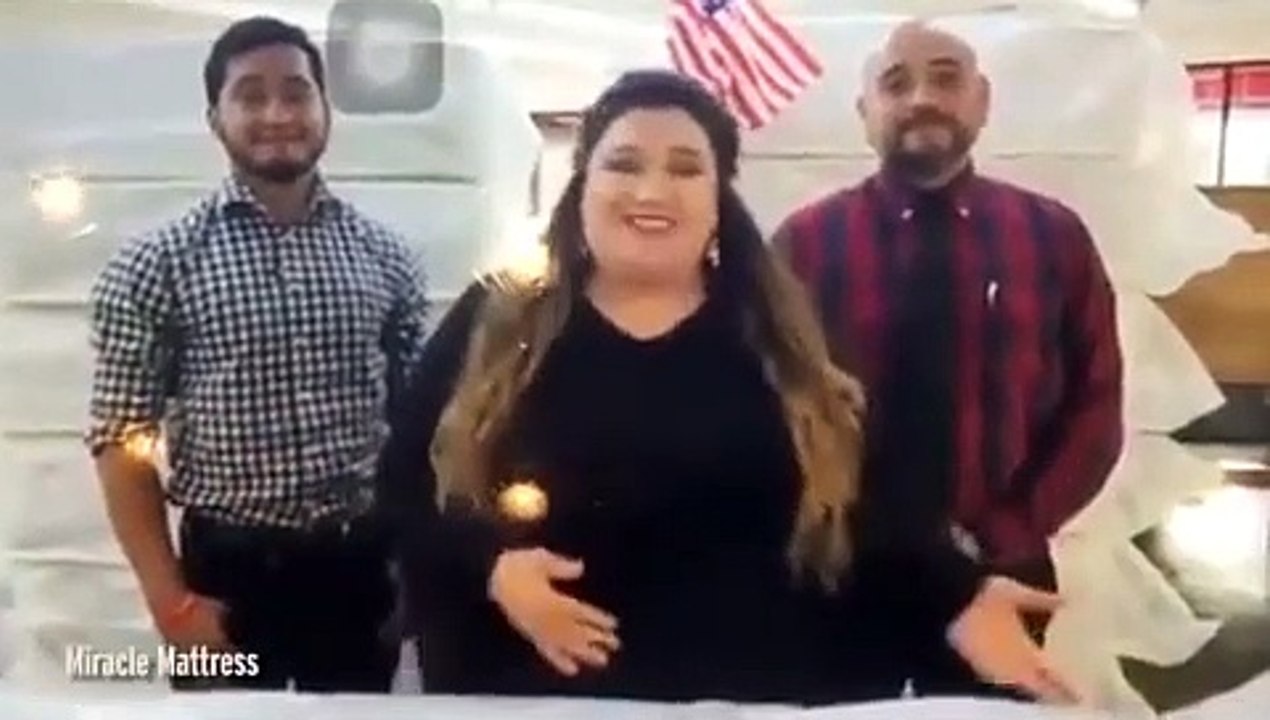 Anúncio de empresa de colchões americanos