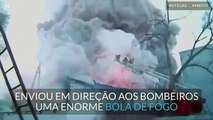 Enorme explosão em fábrica de fogo-de-artificio