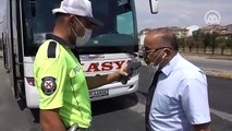 43 ilin geçiş noktası olan 'kilit kavşak' Kırıkkale'de otobüs denetimleri artırıldı