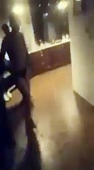 Drunk guy destroys stairs