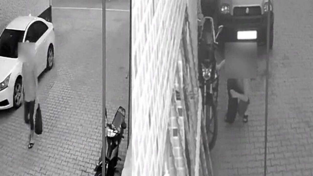 Motosikleti bırakıp benzinini çaldı