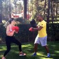 Mulher de Luisão está a aprender artes marciais