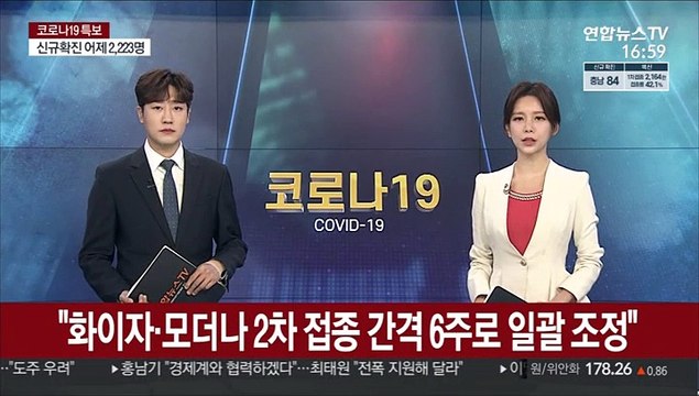 당국 화이자·모더나 2차 접종 간격 6주로 일괄 조정