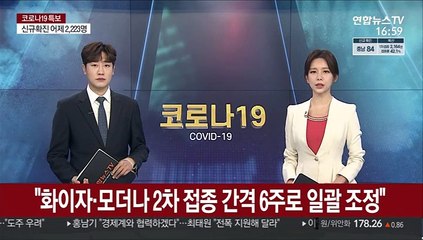 당국 "화이자·모더나 2차 접종 간격 6주로 일괄 조정"