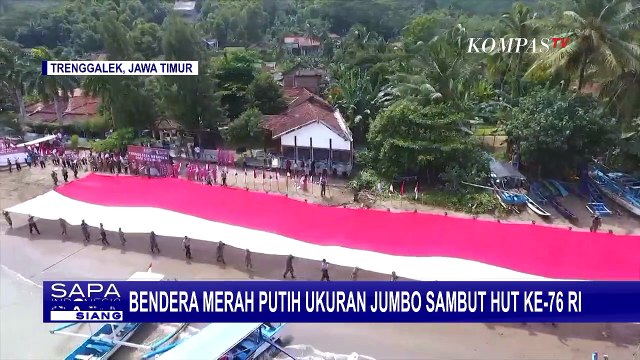 Bendera Merah Putih Ukuran Jumbo Sambut HUT Ke-76 RI