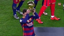 Camp Nou homenageia Messi, o 'seu' Bola de Ouro
