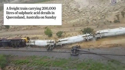 Descarrilou comboio que transportava 200 mil litros de ácido sulfúrico