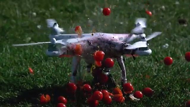 O poder destrutivo das hélices de um drone