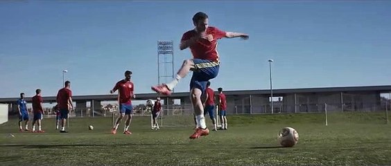 Seleção espanhola em ação publicitária no Star Wars