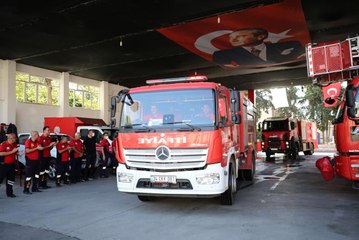 Son dakika: Muğla'daki orman yangını mücadelesine katılan Mersin itfaiyesi kentte alkışlarla karşılandı