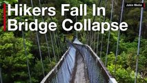Quatro turistas caem de ponte