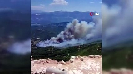 Burdur'un Bucak ilçesinde orman yangını başladı
