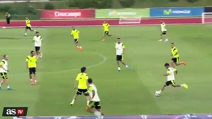 Mata até nos treinos impressiona. Veja a receção do espanhol