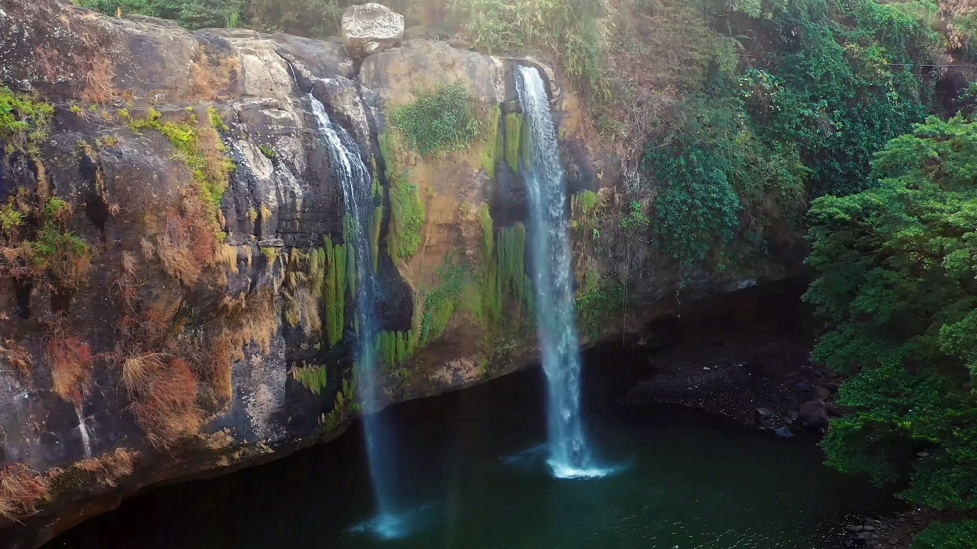 Beautiful nature waterfall relaxing music|calming down music|meditation music|yoga music|zen music