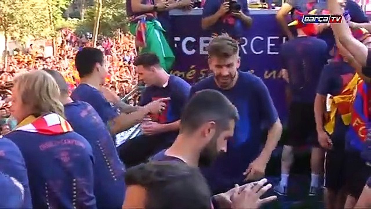 Receção dos adeptos após Barcelona conquistar Liga dos Campeões