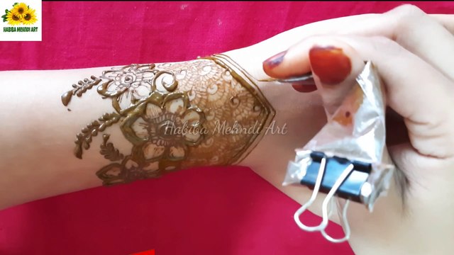 Back hand Arabic Floral mehndi design - indo Arabic मेहदी design for beginners - Habiba Mehndi Art