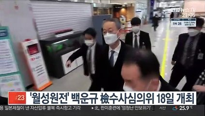 '월성원전' 백운규 檢수사심의위 18일 개최