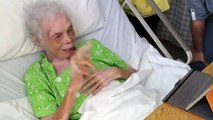 Bailarina de 102 anos surpreendida com imagens que nunca tinha visto