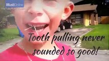 Ajuda filho a arrancar dente... com um Chevrolet