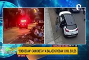 Cercado: delincuentes armados emboscan camioneta y roban 33 mil soles