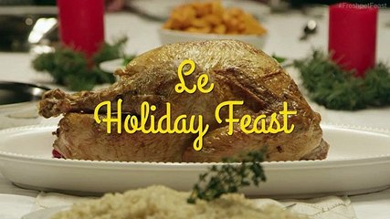 Ceia de Natal com cães à mesa