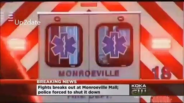 Centenas de jovens à luta num centro comercial