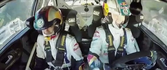 Neymar no carro de Sébastien Ogier