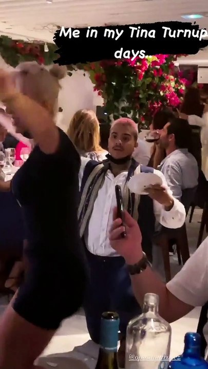 Christina Milian et M.Pokora au restaurant Opa, à Saint-Tropez.