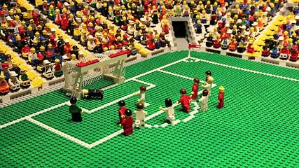 Jogo de Alemanha e Portugal recriado em forma de legos